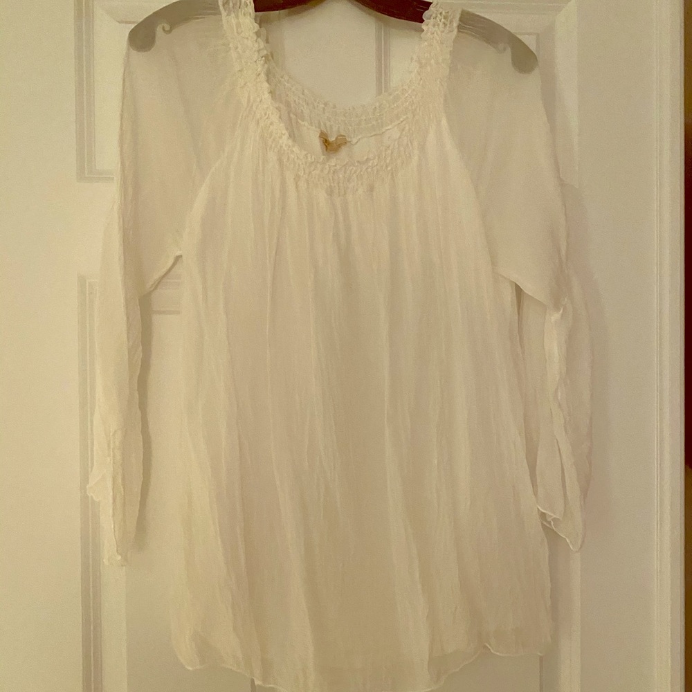 White chiffon blouse